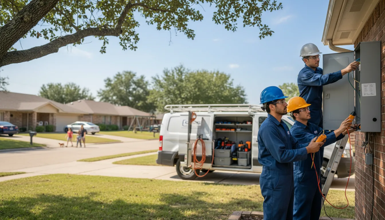 Certified electrician providing emergency electrical services in San Marcos, TX